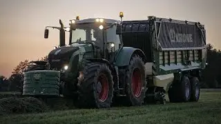 ☆Zbiór traw Nowym Nabytkiem☆Krone RX 400☆Fendt 936☆O zachodzie słońca☆Agro Adi