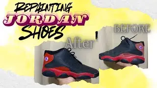 Repainting Jordan 13 Retro using Hiro paint
