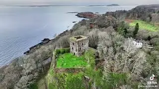 Dunollie Castle Drone Shot 🏴󠁧󠁢󠁳󠁣󠁴󠁿