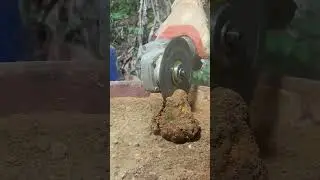 Muddy Rock Cutting with Angle Grinder! 💥 Uncovering Tough Stone Beneath the Dirt