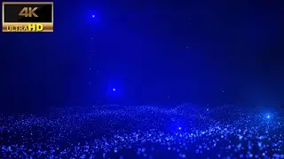 5 Minutes Deep Blue Particle Field 🌌  Hypnotic Star Dust Loop  Relaxing Background 4K