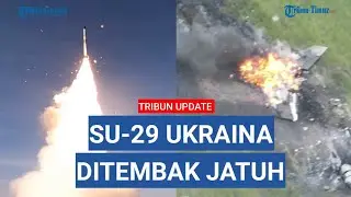 Detik-detik Jet Tempur Su-29 Ukraina Ditembak Jatuh Rusia di Slavyansk Donetsk