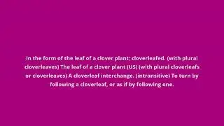 what is the meaning of cloverleaf