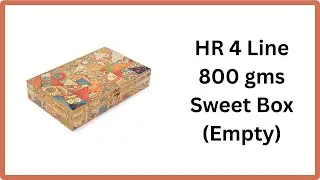 HR 4 Line 800 gms Sweet Box | Vintage Patchwork Design | Premium MDF Gift Box
