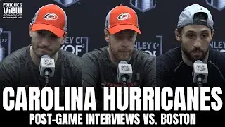Vincent Trocheck, Brett Pesce & Antti Raanta React to Carolina's Struggles in Boston, Series 2-2 Tie