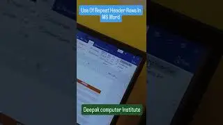 Use of repeat header rows on MS Word... #msword #education #computer