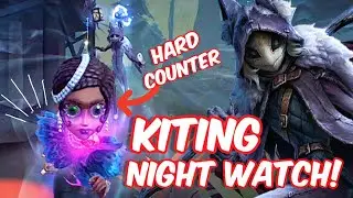 Identity V | 1st time facing & KITING New Hunter NIGHT WATCH, Enchantress COUNTER HARD him!