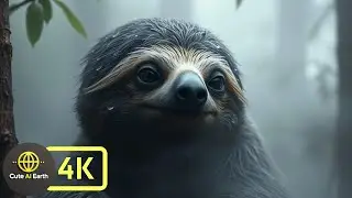 4K AI Sloth Relaxing Peaceful Calming Sleep Soothing Inspiring Music #sloth