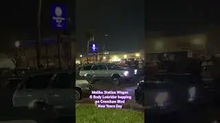 Malibu Station G Body Lowrider hopping like a MF on Crenshaw Blvd January 1st New Years Day