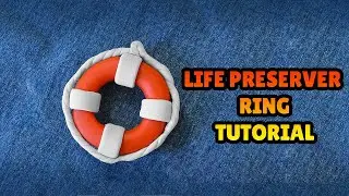 🔴 DIY How to Make LIFE PRESERVER RING - Easy Polymer Clay, plastilina and Fondant Cakes Tutorial