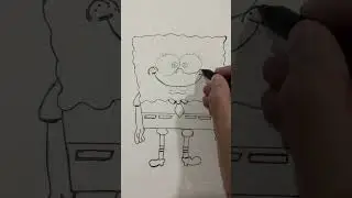 SpongeBob 💛 Drawing | #30daysdrawingchallenge Day 28 | #shorts #drawingseries | Crafts With Safa