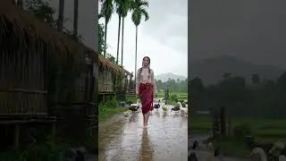 Heavy Rain in the Village Catching Ducks in the Rain Village Life Moments #rainsounds #sleepmusic