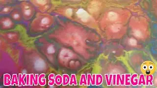 FLUID POURING WITH BAKING SODA, VINEGAR AND ACRYLIC, INCREDIBLE RESULT! :)