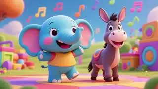 Happy Rhythm All Around 2! Baby Elephant & Donkey Dance 🎶 Fun for Kids