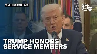 ПОЛНЫЙ ПРОСМОТР: Трамп присутствует на церемонии вручения медали за защиту мексиканской границы и...