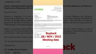 windlas biotech Ltd share latest news | buyback meeting date update