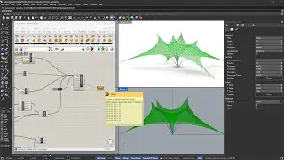 Videoguida - Grasshopper e Kangaroo 2 in Rhino, Simulazione Fisica, Tensostruttura, Punti Ancoraggio