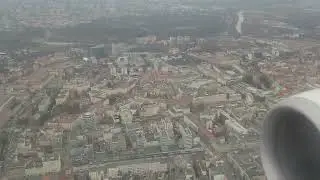 Approach and landing in Poznań Ławica airport (POZ) by Ryanair