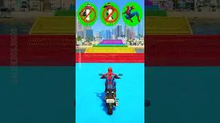 Homem-Aranha De Moto Gta 5 Desafio na &Aacute;gua - Spider-Man Shorts
