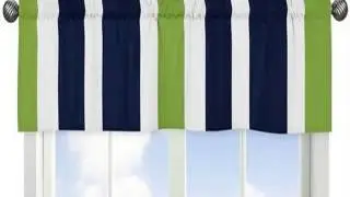 Check Navy Blue and Lime Green Stripe Baby Boy Bedding 9 Piece Crib Set Top List