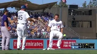 COL@LAD: Seager ties the game with an RBI triple