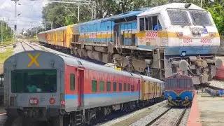 UBL WDP4 Pulls OMS Special to Kolar Station | INDIAN RAILWAYS