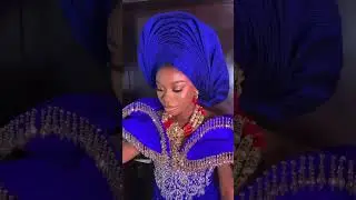 Blue traditional wedding outfit for Igbo brides 💙 #asoebistyles #bride #1kviews