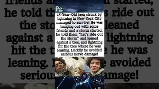 Teen survives lightning strike after leaning against tree during storm! ⚡️ #MiracleSurvival