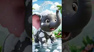Baby Elephant Bathing Song 🚿🍼 | Good Manners | Baby Cartoon Nursery Rhymes #Shorts #toddlersongs