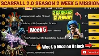 Complete all Scarpass Mission | Scarpass Week 5 Mission | Finally Scarpass Week 5 Mission Unlock 