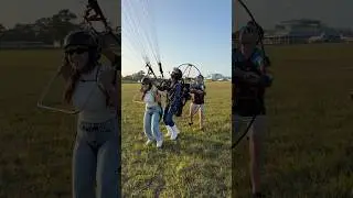 Ana&rsquo;s first flight 🪂 #paramotor #paramotororlando #shorts