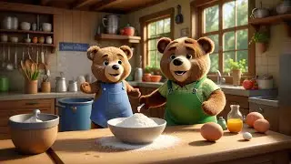 Two Tiny Teddies Bake a Cake | Teddy Bear Song for Kids | Counting Rhymes and Sweet Cooking Songs