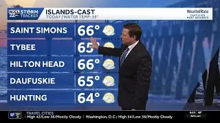 Pleasantly mild this afternoon for the Savannah area