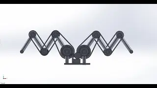 Band Drive Mechanism Animation 2 || SolidWorks 2020 #Shorts