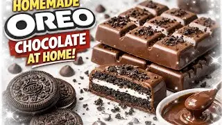 Oreo Chocolate Bar at Home 😍 | Easy #OreoChocolate#ChocolateAtHome#CadburyStyleChocolate#Easy .