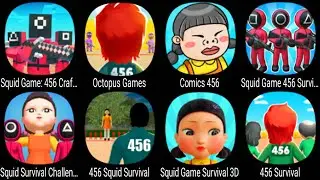 Squid Game 456 Craft Survival, Octopus Games, Comics 456, Squid Game 456 Survival, Squid Survival ..