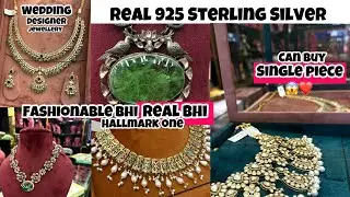 Moissanite, Polki, Kundan, AD, Pearl, Jadau in 925 Silver |Wedding Bridal Sterling Silver Jewellery