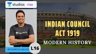 Indian Council Act 1919 | Modern History | UPSC CSE 2020 | Byomkesh Meher