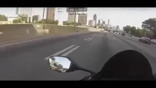 motorcycle rider STICKS FINGER TO COP AND RUNS