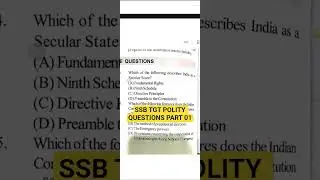 ssb tgt polity most important questions serise part 01#ssb tgt polity important questions #jts news