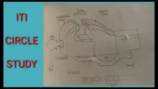ITI Engineering Drawing Hammer Bench vice Calipers... Free hand sketch