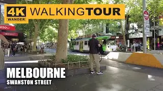 Swanston Street Walking Tour in Melbourne, Australia (4K 60fps)