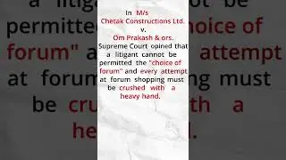 What is Forum Shopping?  | Law in Short #shorts