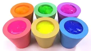 Satisfying Video l How To Make Slime Cups with Kinetic Sand Cutting ASMR #107 Coo Coo