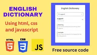 Dictionary App  | Simple Projects Using html, css and javascript