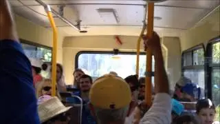 joyful bus ride