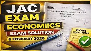 JAC Board Exam 2026  Economics Question Paper solution   6 February 2026  Class 12th