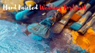 Colourful Modern Art Portrait of a Wedding (Hand Painted) 🌺 Styled Impressionist Masterpiece