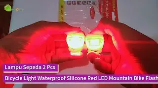 Bicycle Light Waterproof Silicone Red LED Mountain Bike Flashlight 2 pcs - Red