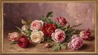 Romantic Floral Oil Painting Screensaver | Frame TV Art for Valentine Day | Cozy Love Screensaver
